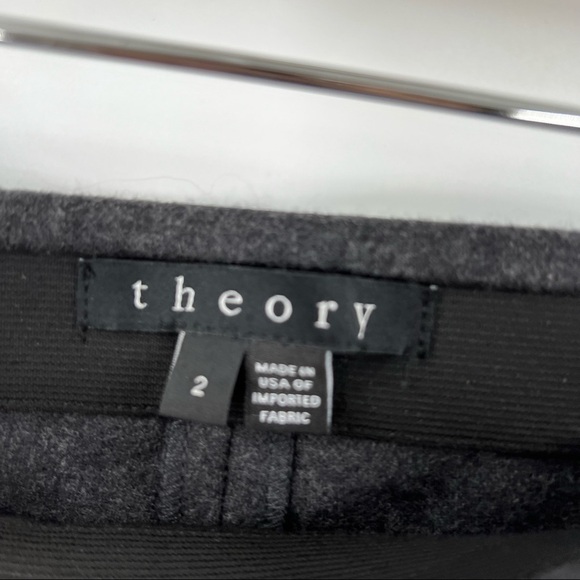 THEORY wool blend grey pants size 2 - Picture 3 of 5